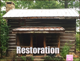 Historic Log Cabin Restoration  Calvert, Alabama